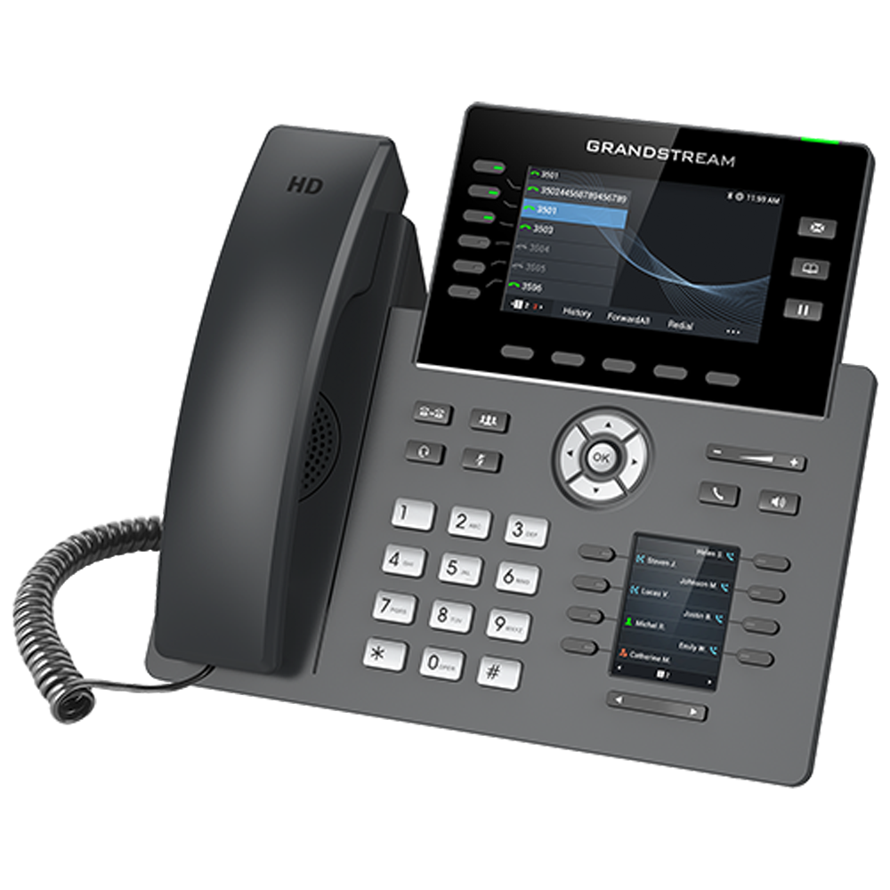 Grandstream GRP2616 IP Phone | 6-Line HD SIP Phone with Dual LCD, Wi-Fi 6, Bluetooth & Gigabit PoE