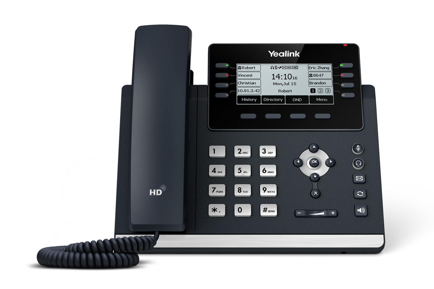 Yealink SIP-T43U | 12-Line IP Phone with 3.7" LCD, Dual USB, PoE