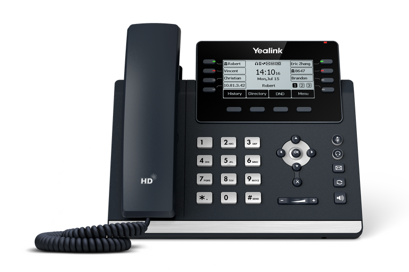 Yealink SIP-T43U | 12-Line IP Phone with 3.7" LCD, Dual USB, PoE