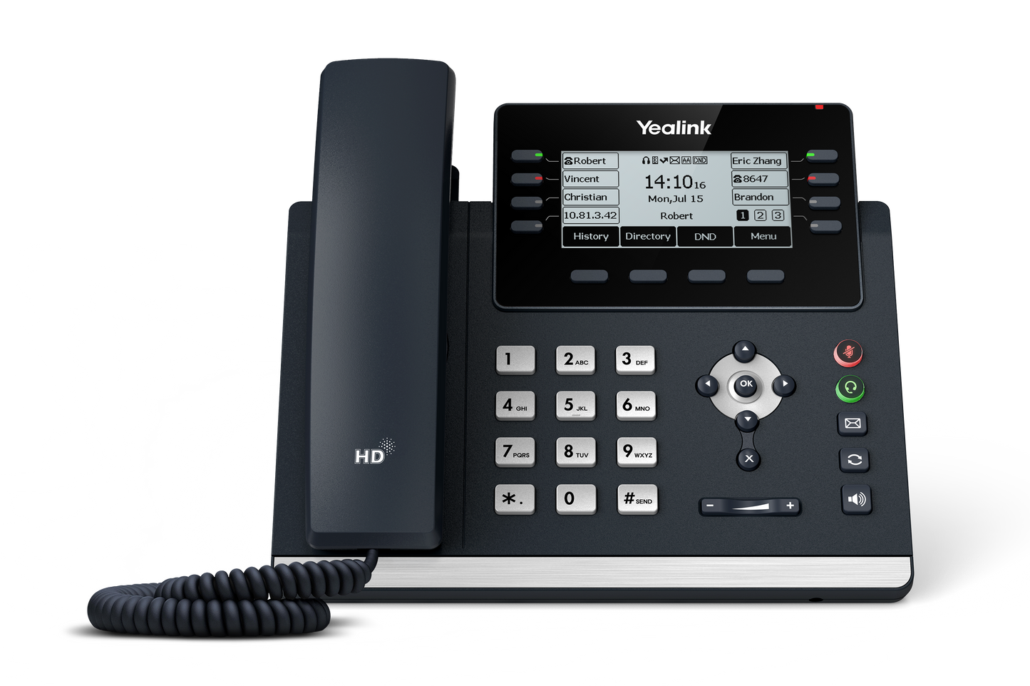 Yealink SIP-T43U | 12-Line IP Phone with 3.7" LCD, Dual USB, PoE