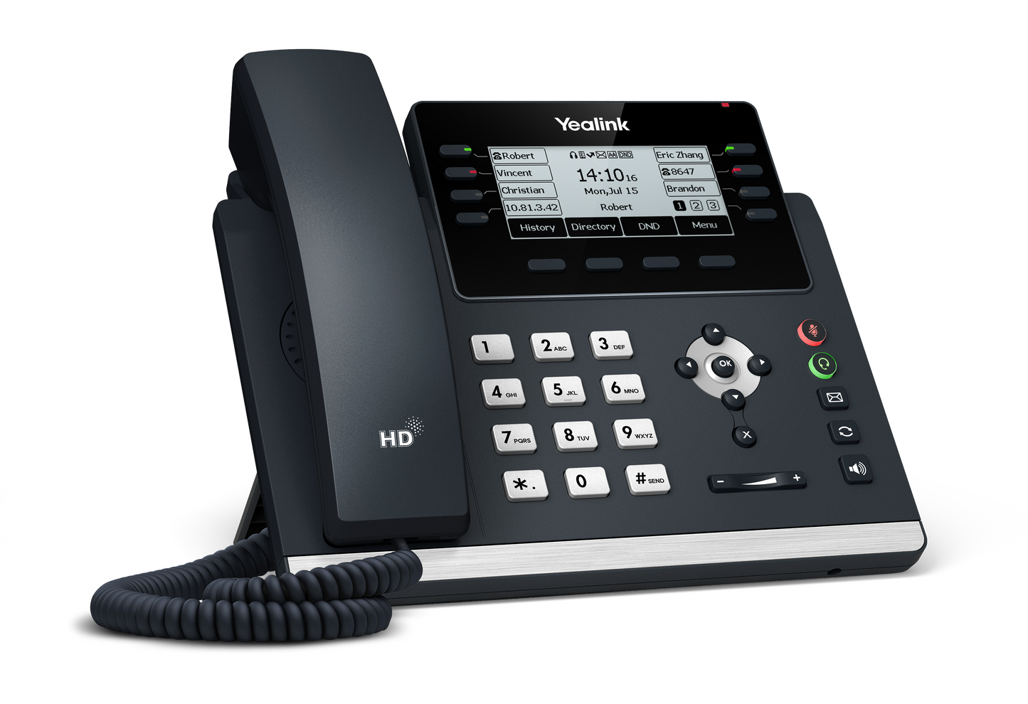 Yealink SIP-T43U | 12-Line IP Phone with 3.7" LCD, Dual USB, PoE