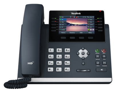 Yealink SIP-T46U | 16-Line Gigabit IP Phone with 4.3″ Color Display & Dual USB