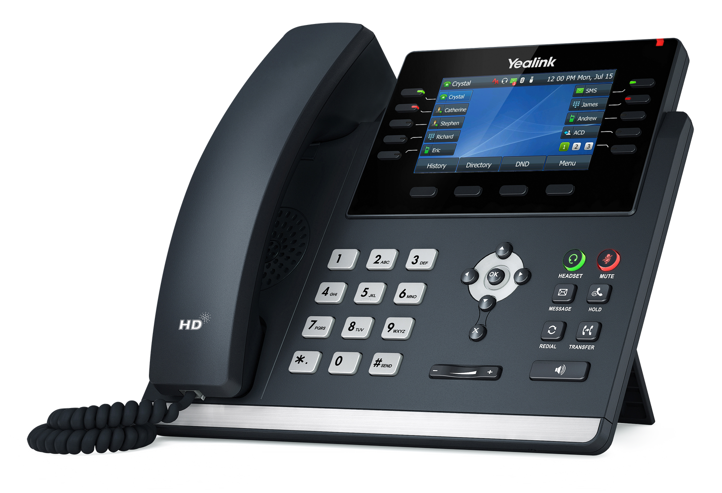 Yealink SIP-T46U | 16-Line Gigabit IP Phone with 4.3″ Color Display & Dual USB
