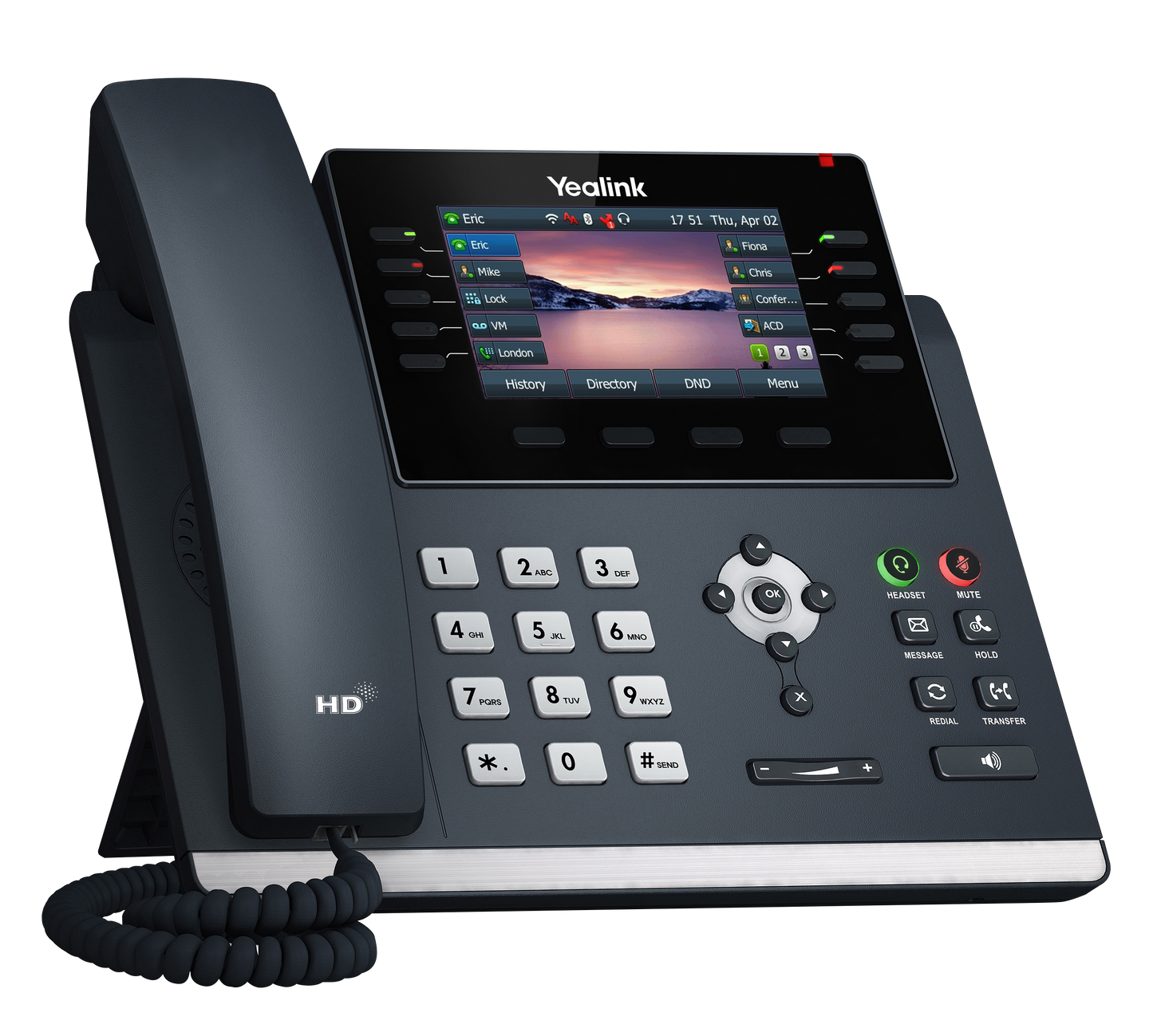 Yealink SIP-T46U | 16-Line Gigabit IP Phone with 4.3″ Color Display & Dual USB