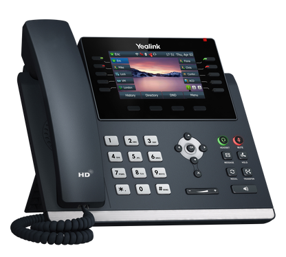 Yealink SIP-T46U | 16-Line Gigabit IP Phone with 4.3″ Color Display & Dual USB