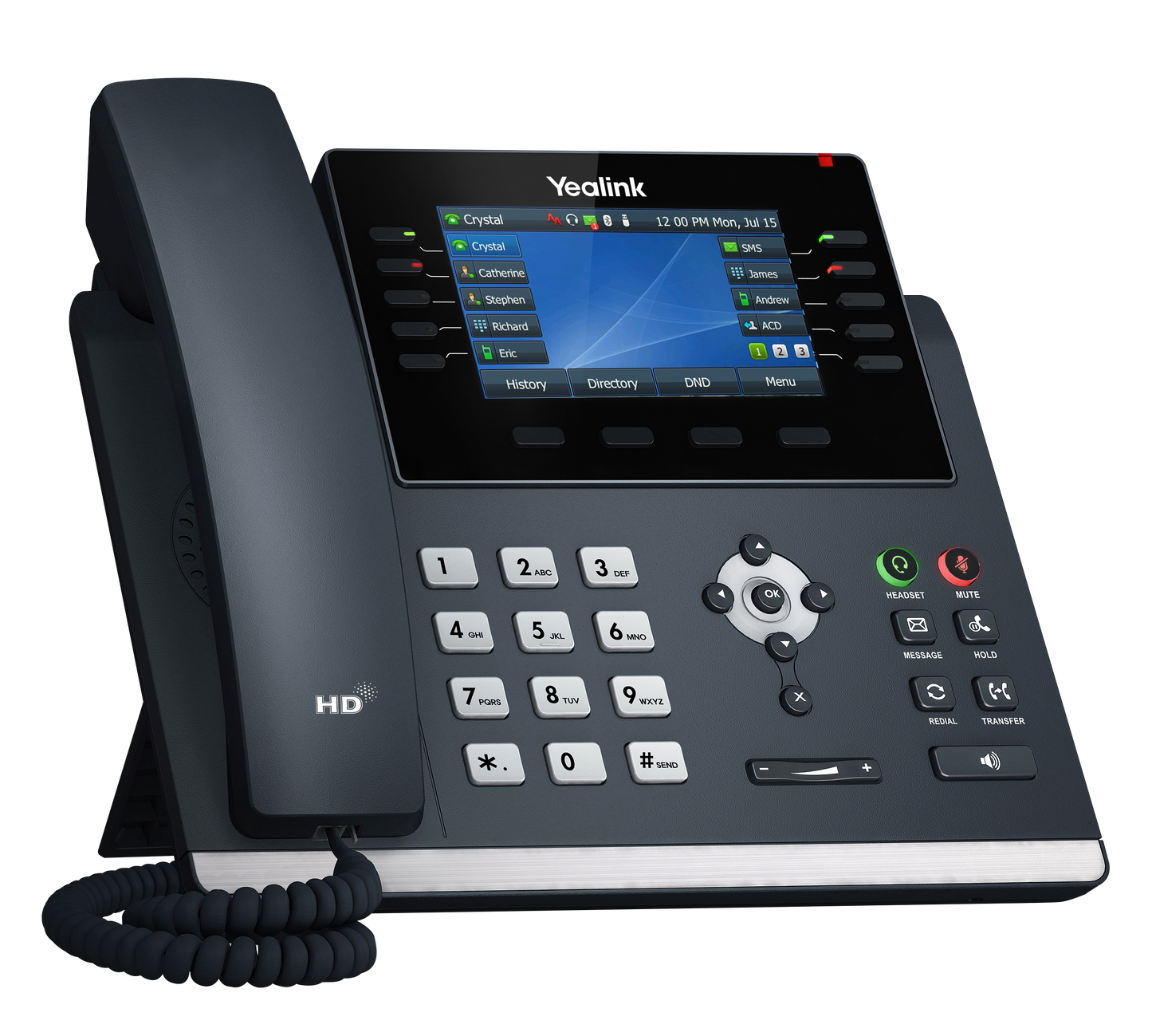 Yealink SIP-T46U | 16-Line Gigabit IP Phone with 4.3″ Color Display & Dual USB