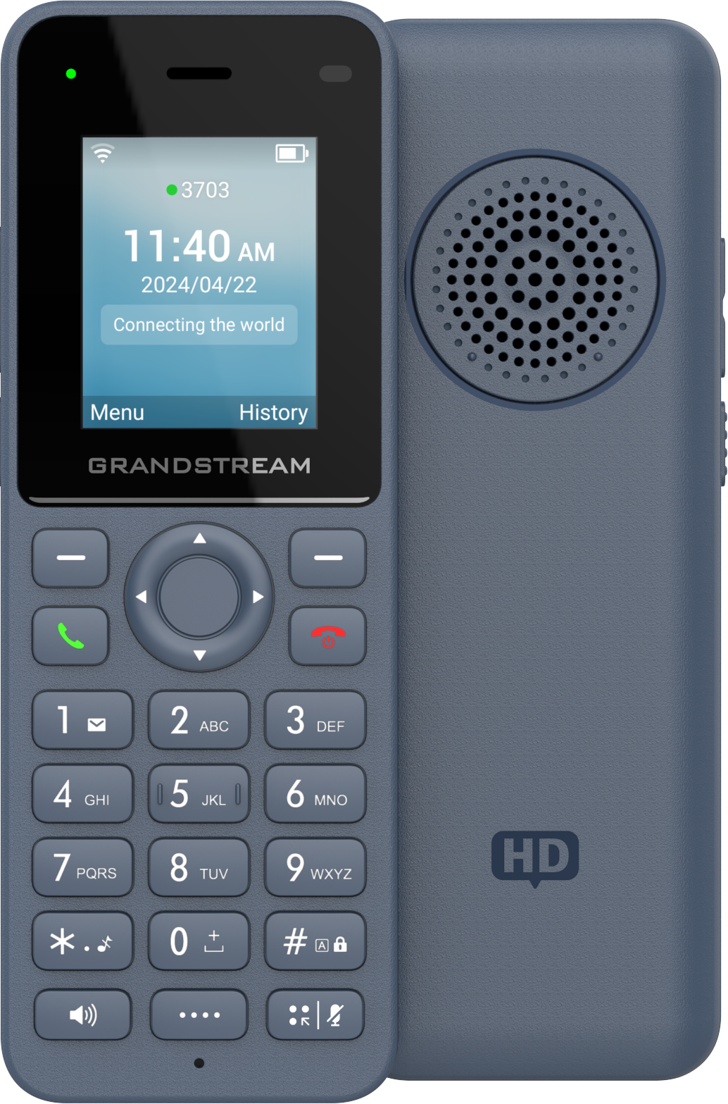 Grandstream WP816 Cordless Portable Wi-Fi IP Phone | Dual Band Wi-Fi 6, Bluetooth, Push-to-Talk