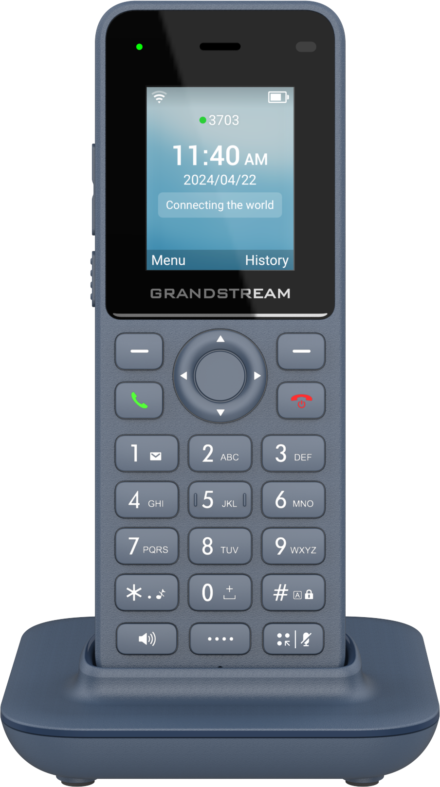 Grandstream WP816 Cordless Portable Wi-Fi IP Phone | Dual Band Wi-Fi 6, Bluetooth, Push-to-Talk