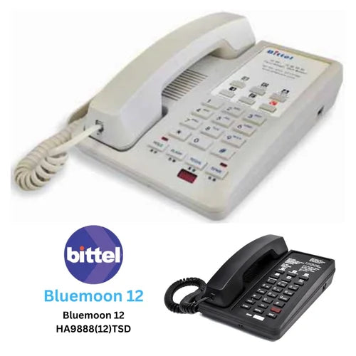 Bittel Bluemoon 12 HA9888(12)TSD Corded Telephone | Hospitality (Hearing Aid Compatible) Guestroom Phone
